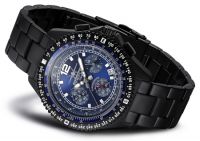 FIREFOX Herren- Armbanduhr FIGHTER Chronograph SCHWARZ FFS05-120 blau