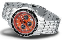 FIREFOX Edelstahl Herrenuhr Chronograph AIRLINER FFS04-107 orange 10 ATM