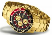 FIREFOX Chronograph ZION FFS17-110 schwarz/rot vergoldet