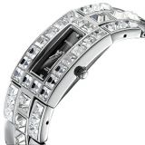 FIREFOX AUSSTELLER Damenuhr Edelstahl Zirkoniasteine FFS178-102 sunray schwarz