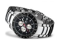 FIREFOX Stahl Chronograph FFS18-102 Blatt schwarz/silb.