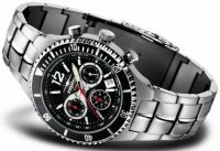 FIREFOX Herrenuhr SILVER SURFER Chronograph FFS13-102c schwarz 10 ATM