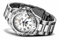 FIREFOX Edelstahl MONDPHASEUHR FFS01-501a wei�