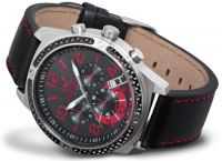 FIREFOX SKYDIVER Chronograph Edelstahl Carbon FFS20-102b schwarz/rot