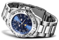 FIREFOX Edelstahl MONDPHASENUHR FFS01-503 sunray blau