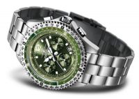 FIREFOX FIGHTER Herrenuhr Chronograph FFS05-115 olivgr�n 10 ATM